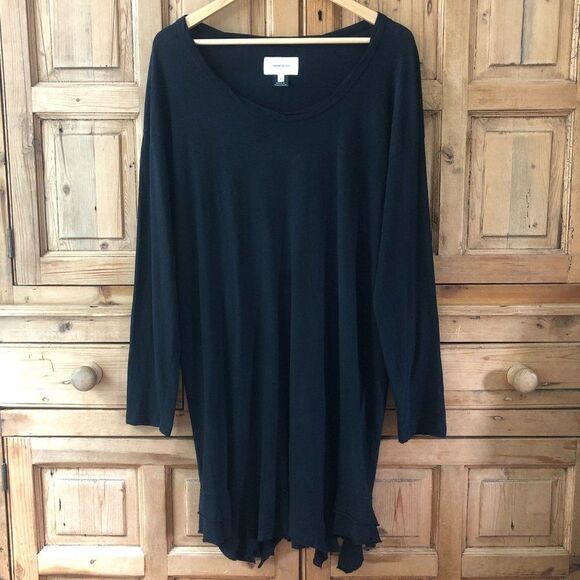 Current Elliott 3 (Large) The‎ Tier Black Scoop Neck Dress - Picture 1 of 6